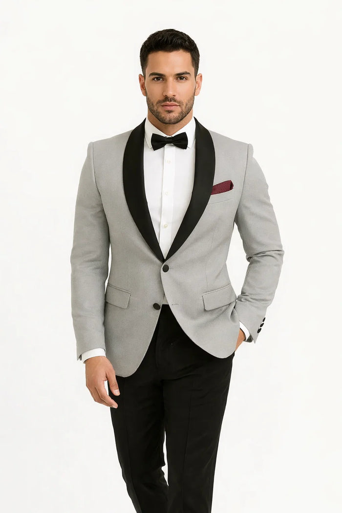 Men Groomsmens Grey Groom Suits Grey