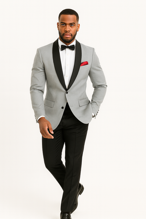Men Groomsmens Grey Groom Suits Grey