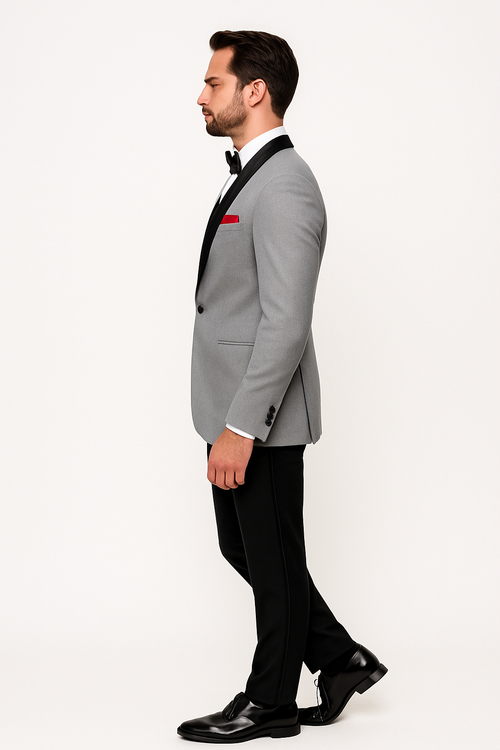 Men Groomsmens Grey Groom Suits Grey