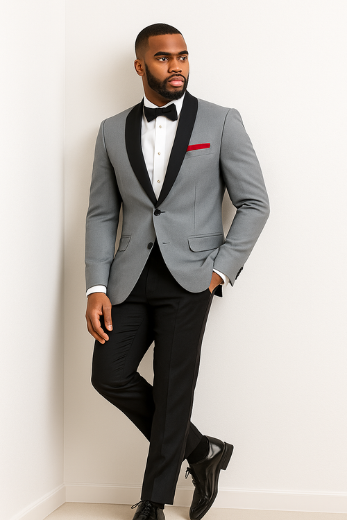 Men Groomsmens Grey Groom Suits Grey