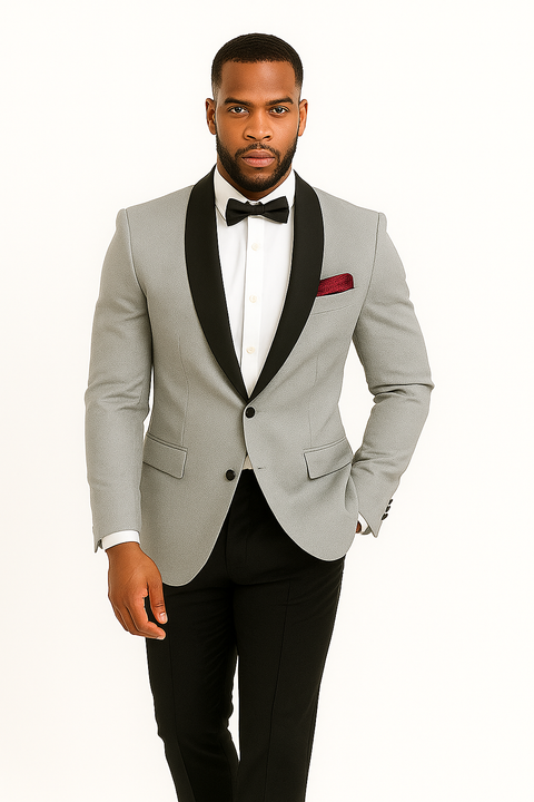 Men Groomsmens Grey Groom Suits Grey