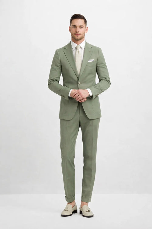 Men Light Green Suit
