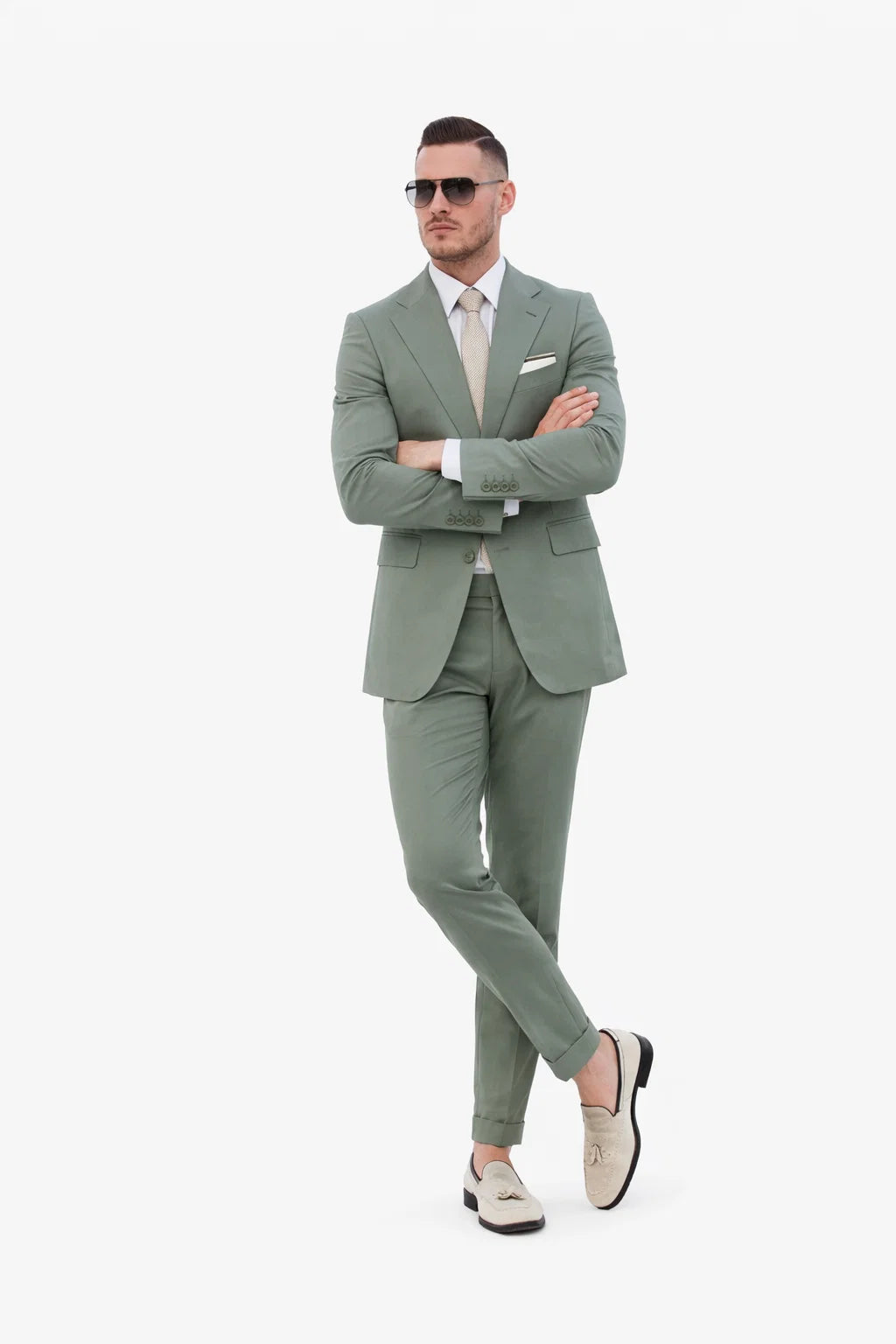 Men Light Green Suit