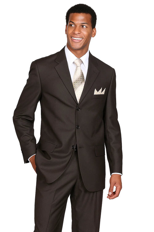 Men's-3-button-wool-brown