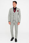 Men's Grey and Black Pinstripe Three-Piece Suit 1920s Suit Gangster Stripe Vintage Look