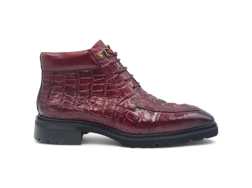 Men's Lace-up Boots Alligator Embossed Carrucci