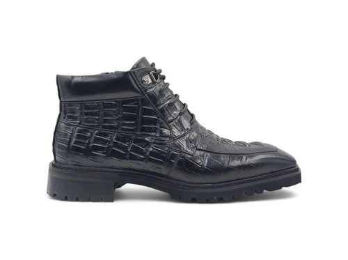 Men's Lace-up Boots Alligator Embossed Carrucci