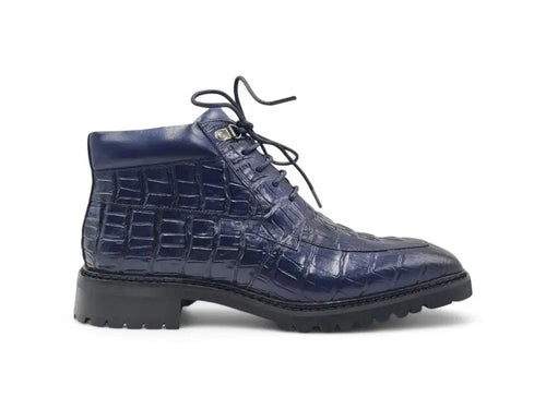 Men's Lace-up Boots Alligator Embossed Carrucci