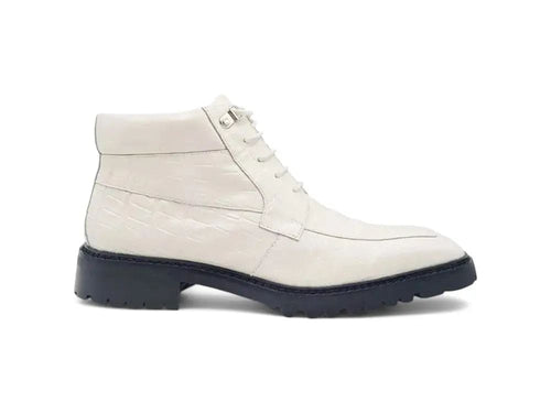 Men's Lace-up Boots Alligator Embossed Carrucci
