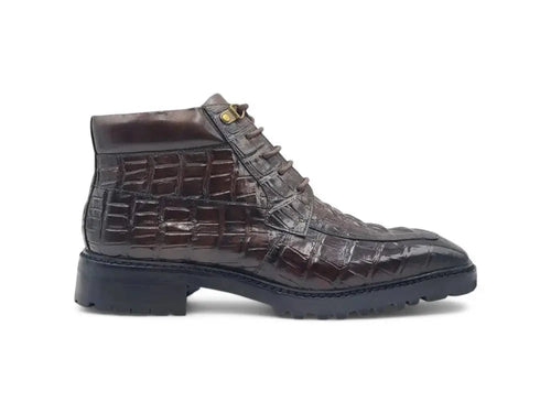 Men's Lace-up Boots Alligator Embossed Carrucci