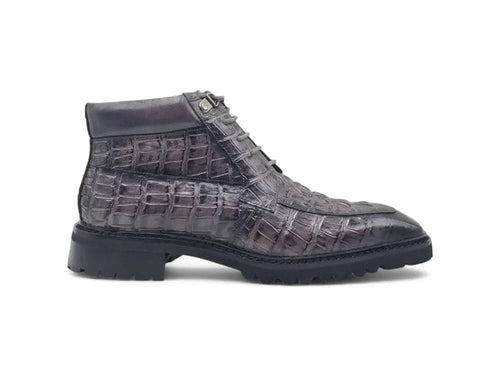 Men's Lace-up Boots Alligator Embossed Carrucci