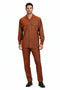 Mens Luxury Copper Wool Two-Piece Leisure Walking Suit