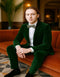 Menâ€™s Emerald Green Velvet Suit â€“ Slim Fit Tuxedo for Weddings, Prom, and Carpet Events