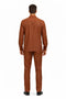 Mens Luxury Copper Wool Two-Piece Leisure Walking Suit