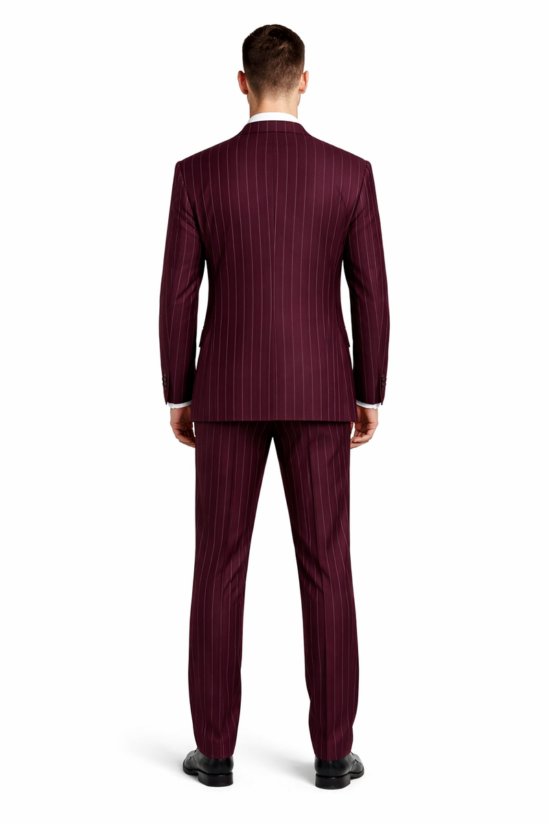 Men's Gangster Bold PinStripe Stripe Chalk Pinstripe Vested 3 Piece Fashion Suit 1920;s 30s Fashion in 10 Colors