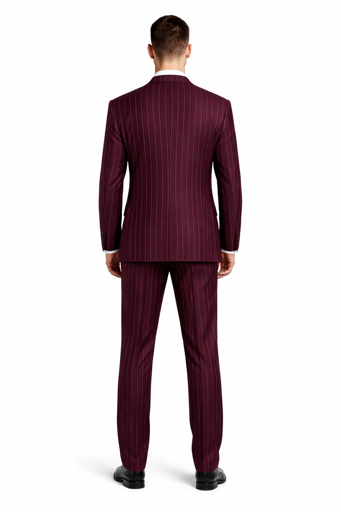 Men's Gangster Bold PinStripe Stripe Chalk Pinstripe Vested 3 Piece Fashion Suit 1920;s 30s Fashion in 10 Colors