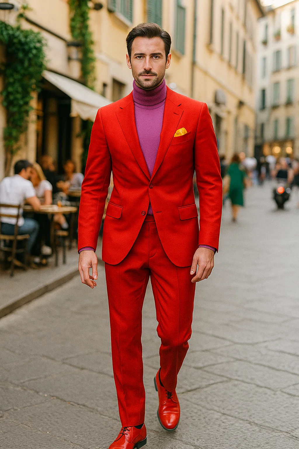 Discounted Jacket and Pants 2 Button Cheap Priced Business Suits Clearance Sale Hot Mens Red Suit