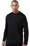 Mens Knitted Rayon Silky Smooth Feel Sweater Long Sleeve Black