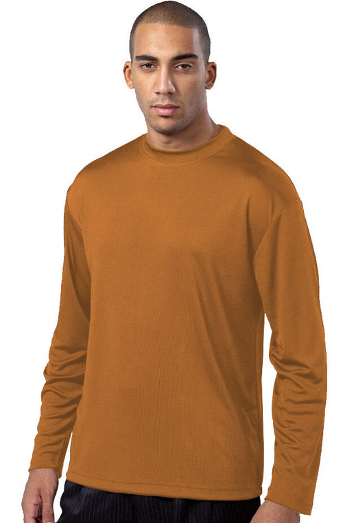 Mens Knitted Rayon Silky Smooth Feel Sweater Long Sleeve Camel