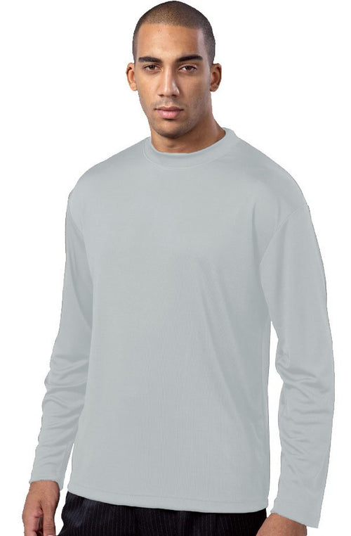 Mens Knitted Rayon Silky Smooth Feel Sweater Long Sleeve Silver