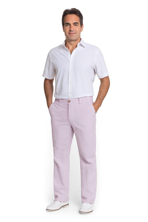 Men's Purple Lavender Seersucker Sear sucker suit dress pants