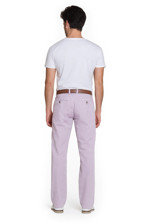 Men's Purple Lavender Seersucker Sear sucker suit dress pants