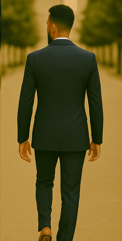 Men’s Slim Fit 100% Wool Suit by Rossiman Rossi – Peak Lapel Jacket & Plum Tapered Pants