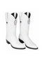 Men’s White Western Cowboy Boots - Genuine Leather - Handcrafted Rodeo Style