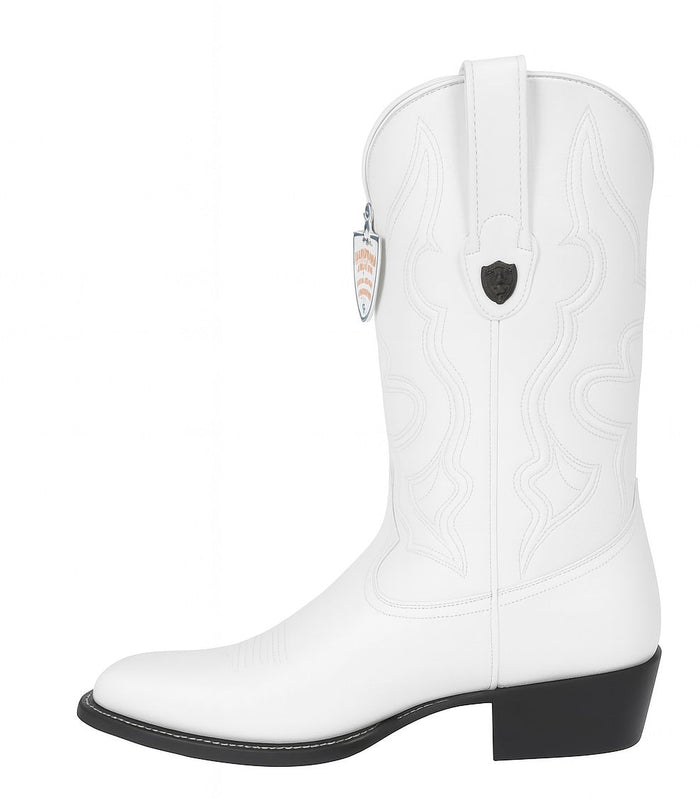 Men’s White Western Cowboy Boots - Genuine Leather - Handcrafted Rodeo Style