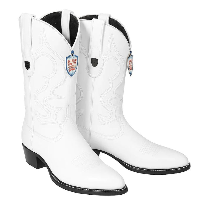 Men’s White Western Cowboy Boots - Genuine Leather - Handcrafted Rodeo Style