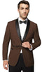 Dark Brown Tuxedo - Brown Wedding Suit - AlbertoNardoniStore