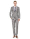 Mens Cheap Grey Suit 2 Button Modern Fit Suit Light Grey