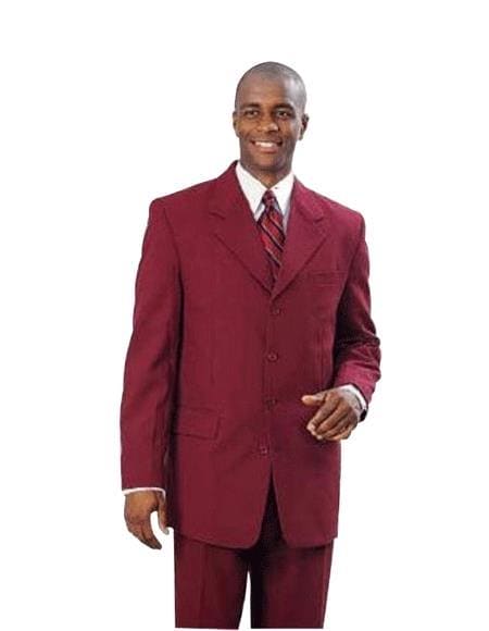 Size 54 Short Wine Burgundy ~ Maroon Suit Size Suit - AlbertoNardoniStore