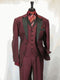 Men's Suit 2 Button Peak Sateen Lapel Two Toned Tuxedo Wine SharkSkin