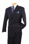 Double breasted Pinstripe Suit - Men's Executive 6 On 2 Double Breasted Suits Banker Pinstripe Black - AlbertoNardoniStore