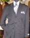 Gangster Suit - Mobster Suit - Mafia Suit For Mens 3 Button Black & White Bold Chalk Pinstripe Gangster suit