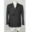 Men's Sport Coat 6 Button Pinstripe Double Breasted Blazer Black