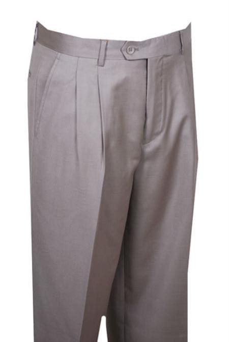 Mens 54 Pleated Dress Pants Mizzani Pleated Super 120'S - AlbertoNardoniStore