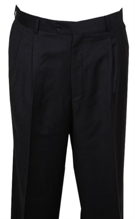 Mens 50 Pleated Dress Pants Mizzani Pleated Super 120'S - AlbertoNardoniStore