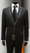 Mens Black and White Prom Suit - Black and White Wedding Groom Suit