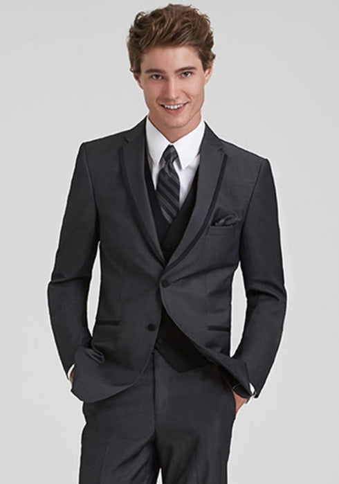 Western Suit - Trajes Para Hombres - Cowboy Formal Attire - Trajes De Novio - Notch Lapel Single Breasted Grey Suit