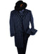 Gangster Suit - Mobster Suit - Mafia Suit For Mens Gangster Zoot Suit in Black & White Chalk Stripe