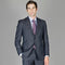 Men's Slim Fit Black Blue Stripe ~ Pinstripe And Silk Blend Suit