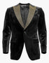 Mens Black and Gold Lapel Tuxedo Dinner Jacket - Black Velvet Blazer Perfect For Prom