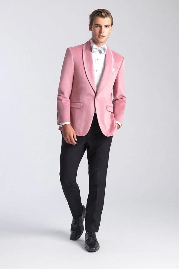 Velvet Blazer - Mens Blazer - Dinner Jacket "Venice" Dusty Rose Velvet Dinner Jacket - Separates