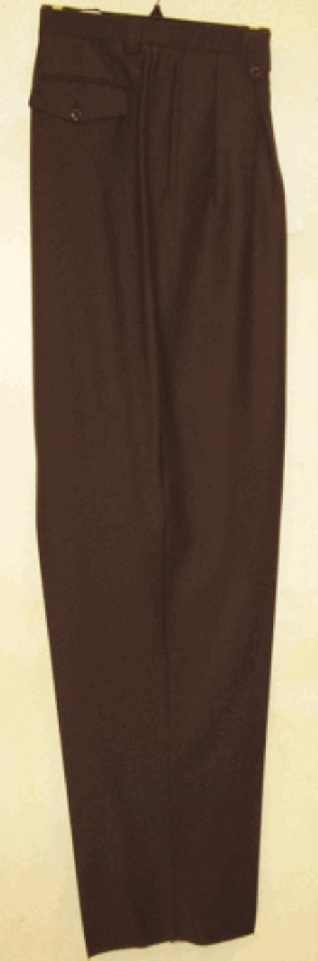 Mens 52 Pleated Dress Pants Mizzani Pleated Super 120'S - AlbertoNardoniStore