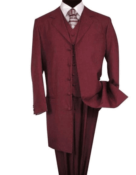 Mens Zoot Suit - Zuit Suit - Burgundy Suit - Wedding Zoot Suit