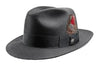 Mens Dress Hat Charcoal Untouchable Men's Fedora Wool Dress Hat Very Soft and Silky Sovereign Quality Finish