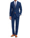 Mens Cheap Blue Suit Mens Slim Fit Suit Indigo Blue