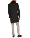 Mens Black Overcoat - Men's Classic Fit Trim Overcoat Three Quarter Length Coat